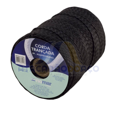 Corda Trançada PP - (02mm x 408mt) Preta                    